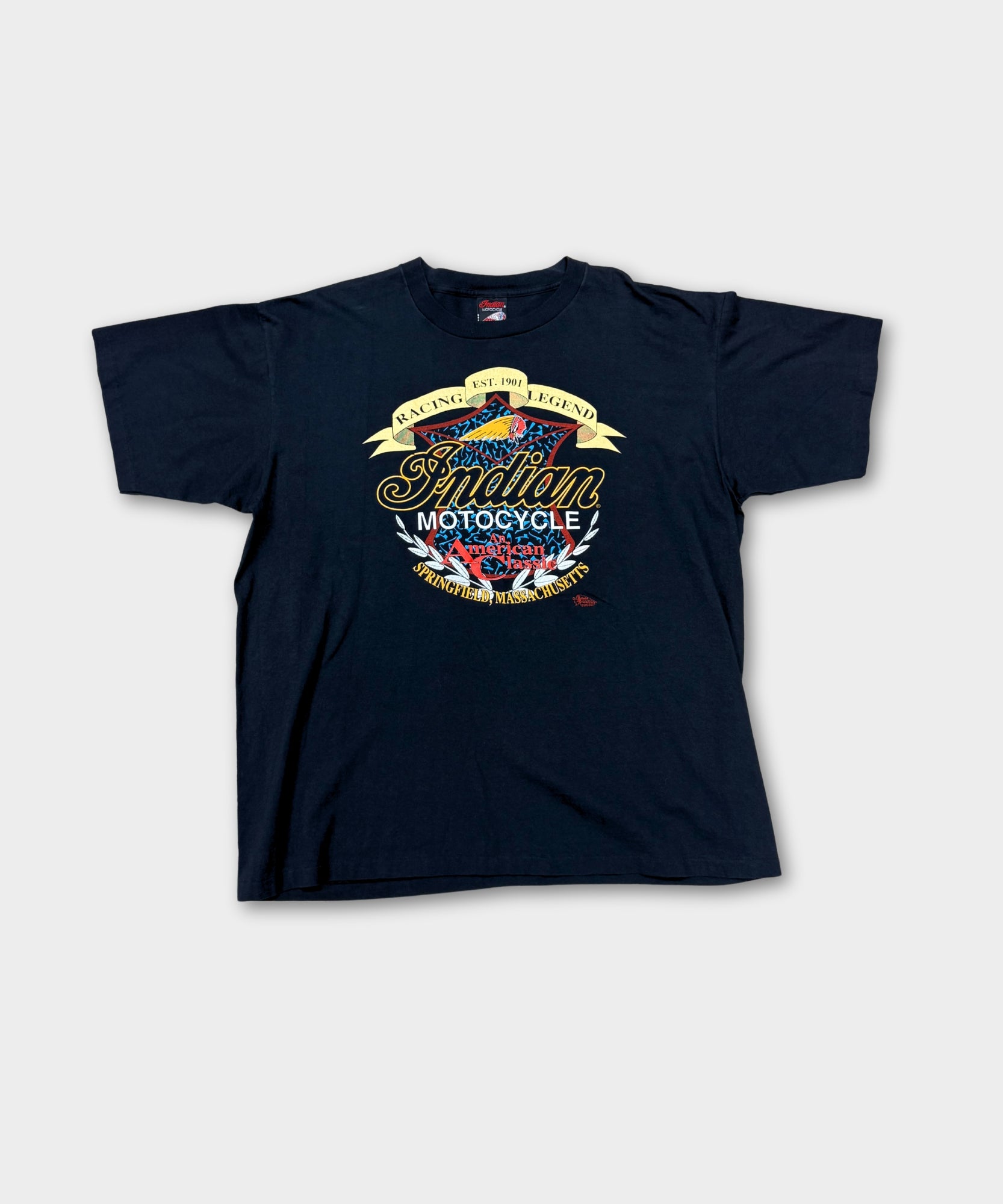 1992 INDIAN CLASSIC BIKE TEE - BLACK