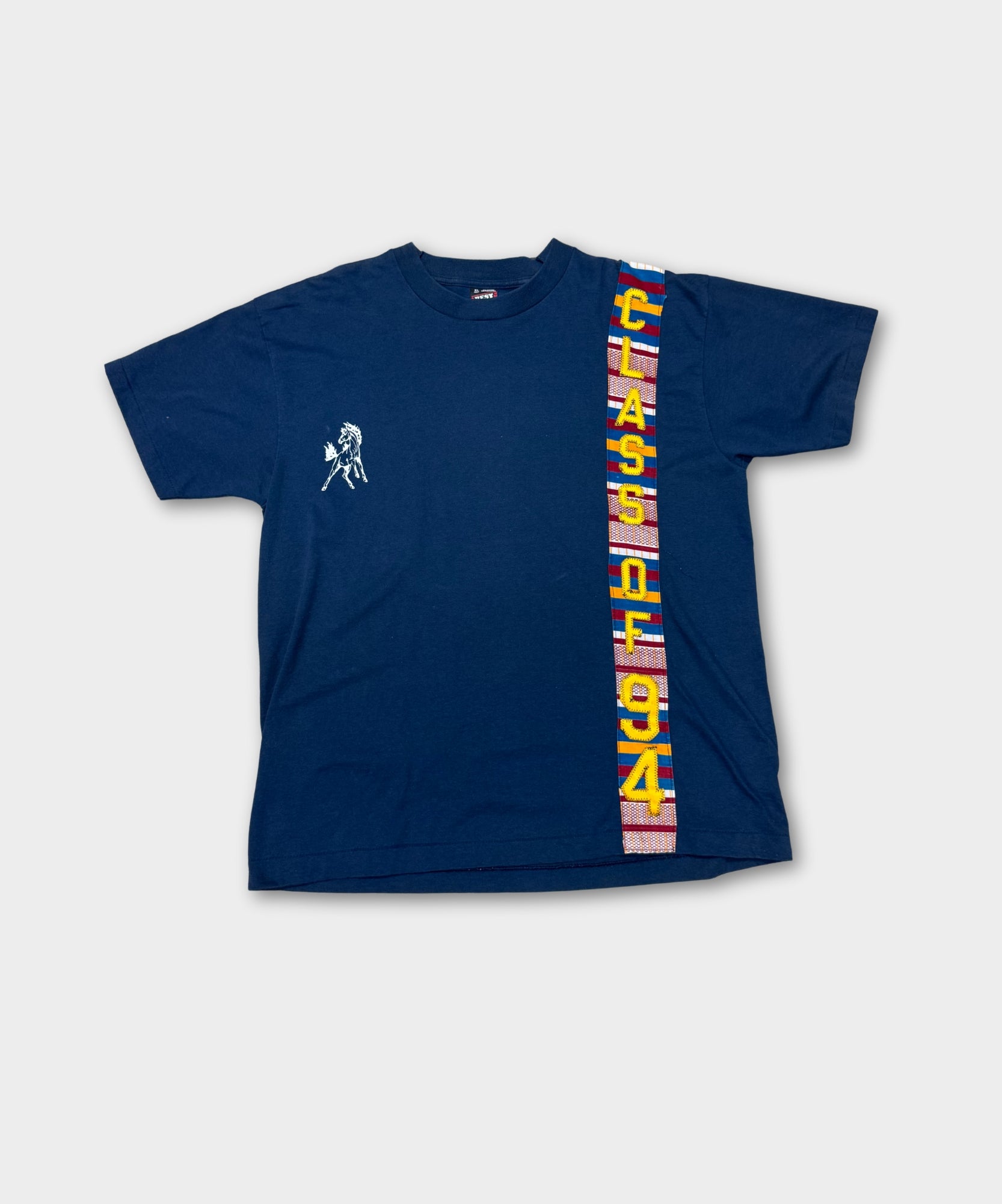 1994 SINGLE STITCH HORACE MANN SCHOOL TEE - BLUE