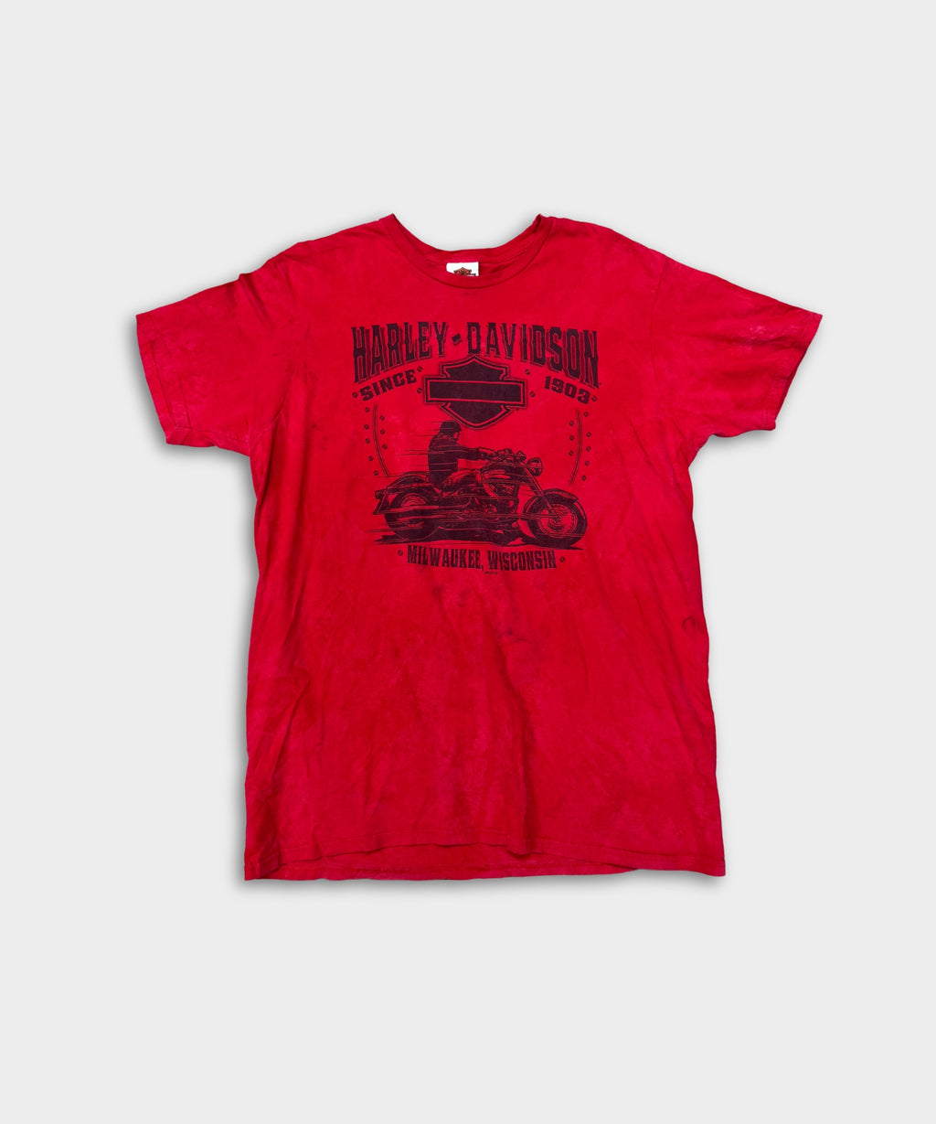 VINTAGE HARLEY MILWAUKEE TEE - RED