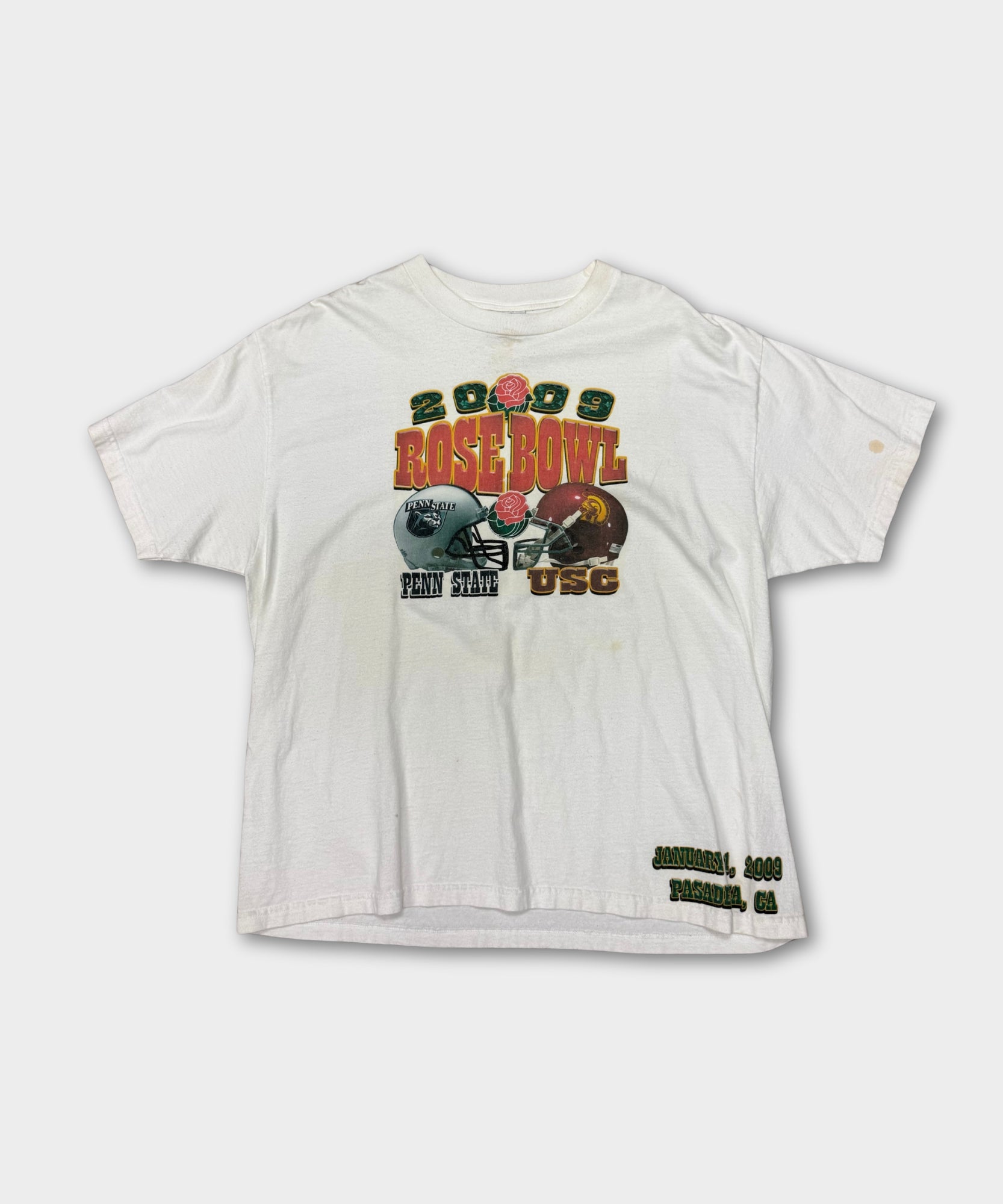 VINTAGE ROSE BOWL USC VS PENN STATE TEE - WHITE