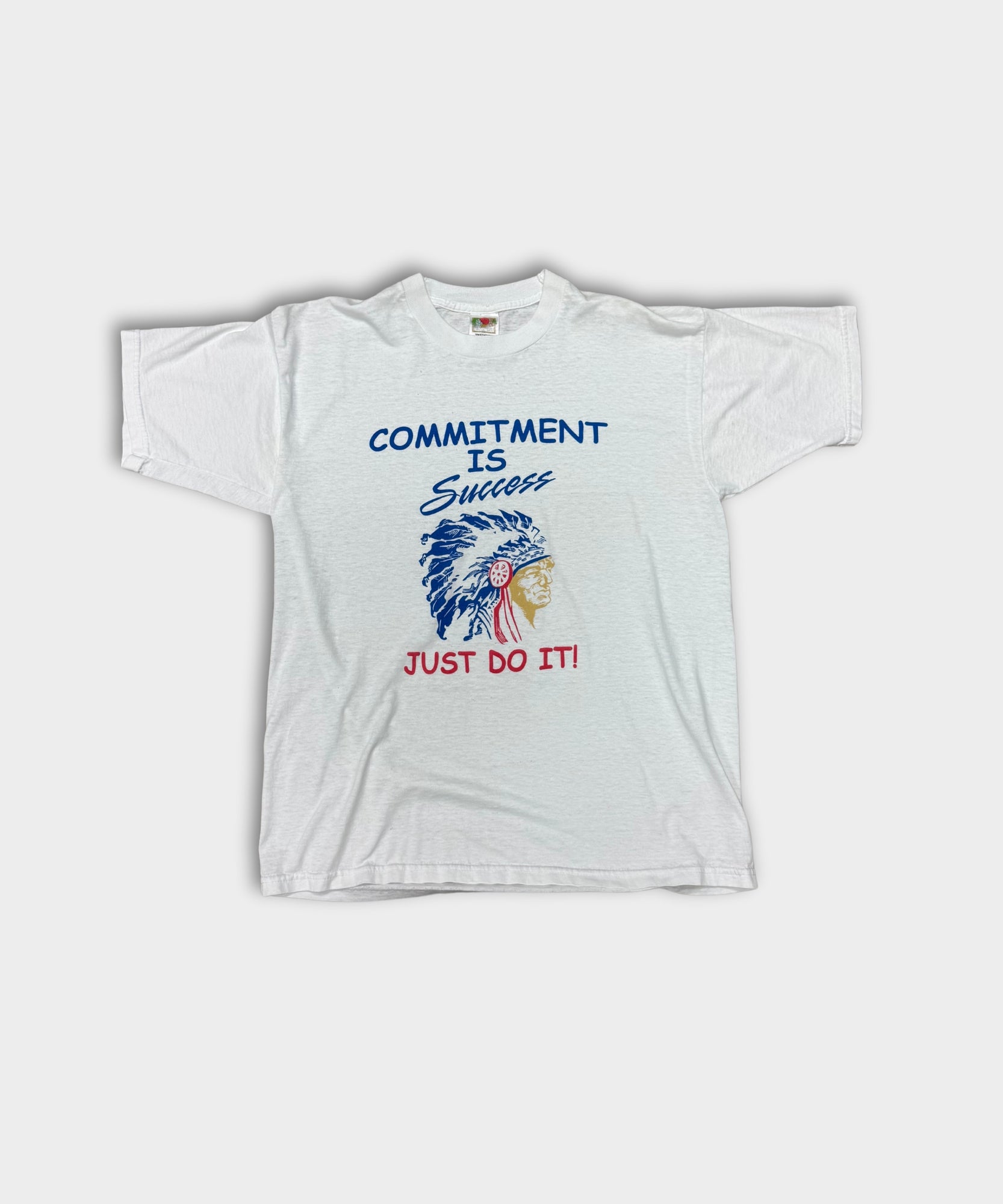 VINTAGE SINGLE STITCH COMMITMENT TEE - WHITE