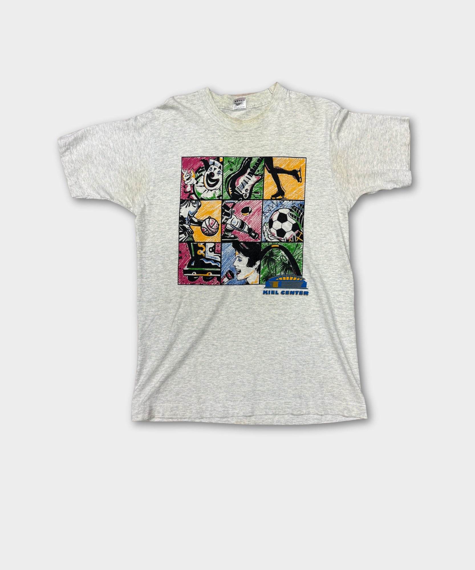 VINTAGE SINGLE STITCH KIEL CENTER SPORTS TEE - HEATHER GREY