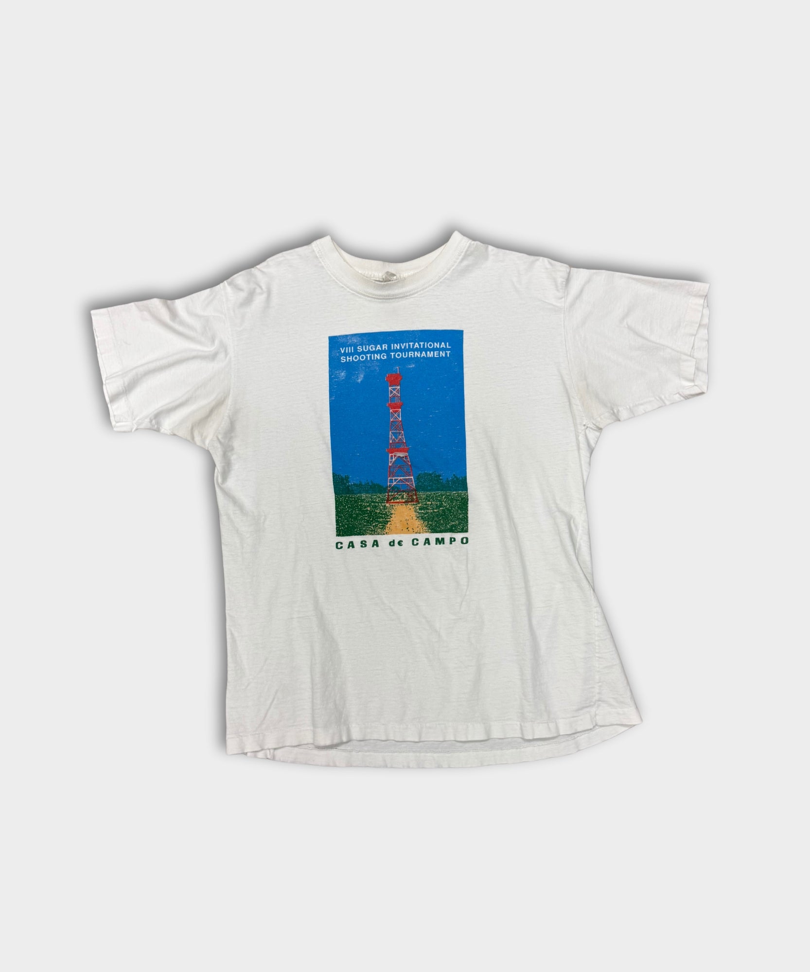 VINTAGE SINGLE STITCH SHOOTING TOURNAMENT TEE - WHITE