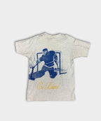 VINTAGE SINGLE STITCH LSSU HOCKEY TEE - HEATHER GREY